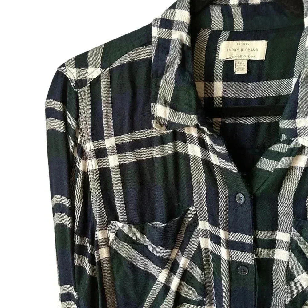 Lucky Brand Flannel (slightly distressed) - Size Large - Picture 3 of 5
